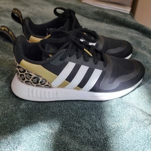 Womens adidas Multix Athletic Shoe - Black / Gold / Leopard